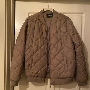 Silk(ish) Bomber Jacket - never warm - size small